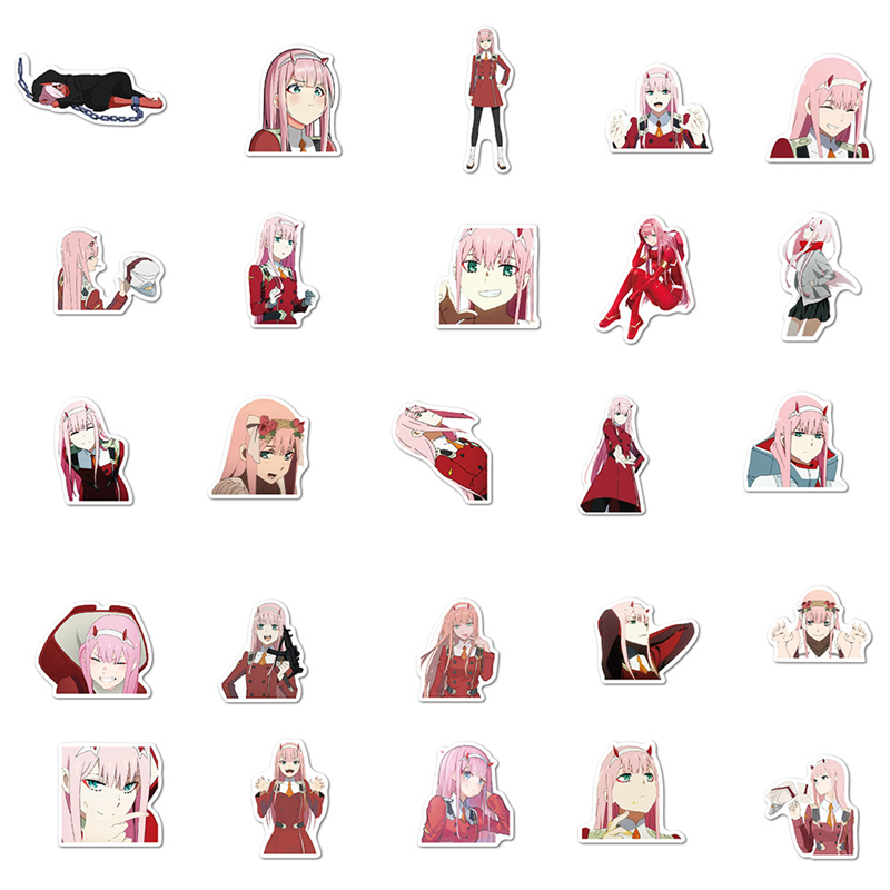 10 30 50Pcs Set Anime DARLING In The FRANXX Stickers Waterproof PVC Laptop Luggage Guitar Skateboard 5 - Darling In The FranXX Shop