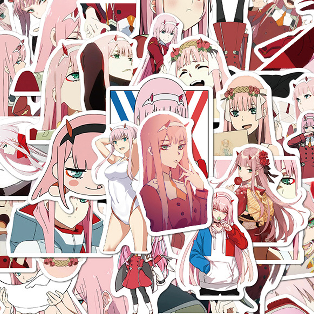 10 50 100Pcs Japan Anime Stickers Darling in the Franxx ZERO TWO Laptop Suitcase Skateboard Graffiti 1 - Darling In The FranXX Store