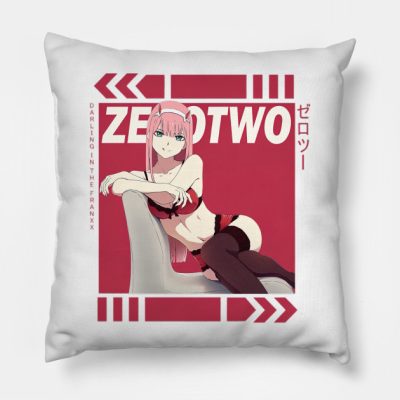 Darling In The Franxx Zero Two Square Throw Pillow Official Haikyuu Merch
