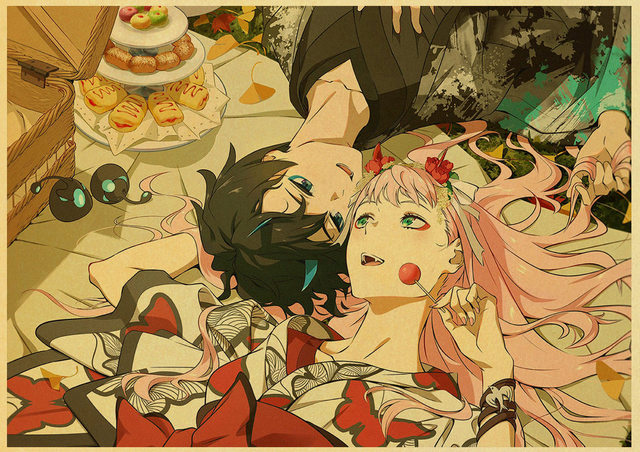 Japanese Anime DARLING in the FRANXX Retro Poster Decoration Bedroom Living Room Kraft Paper Poster High.jpg 640x640 16 - Darling In The FranXX Store