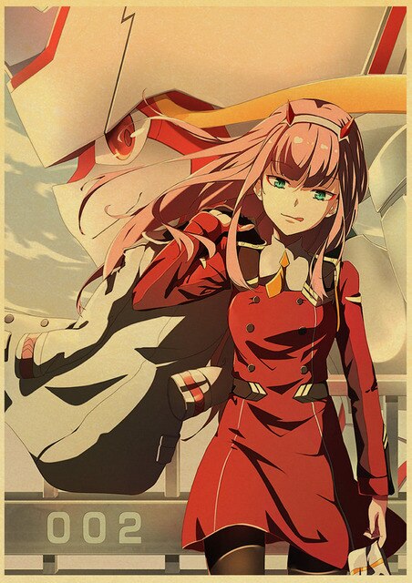 Japanese Anime DARLING in the FRANXX Retro Poster Decoration Bedroom Living Room Kraft Paper Poster High.jpg 640x640 22 - Darling In The FranXX Shop
