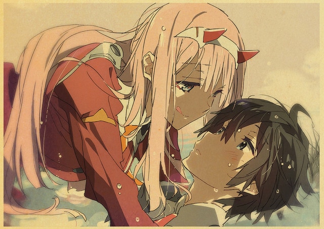 Japanese Anime DARLING in the FRANXX Retro Poster Decoration Bedroom Living Room Kraft Paper Poster High.jpg 640x640 27 - Darling In The FranXX Shop