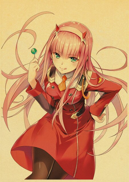 Japanese Anime DARLING in the FRANXX Retro Poster Decoration Bedroom Living Room Kraft Paper Poster High.jpg 640x640 33 - Darling In The FranXX Shop