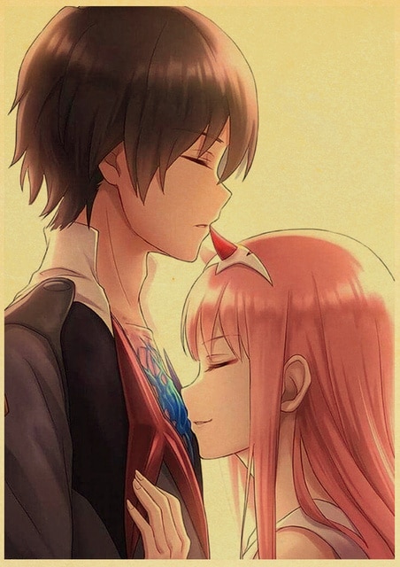 Japanese Anime DARLING in the FRANXX Retro Poster Decoration Bedroom Living Room Kraft Paper Poster High.jpg 640x640 35 - Darling In The FranXX Shop