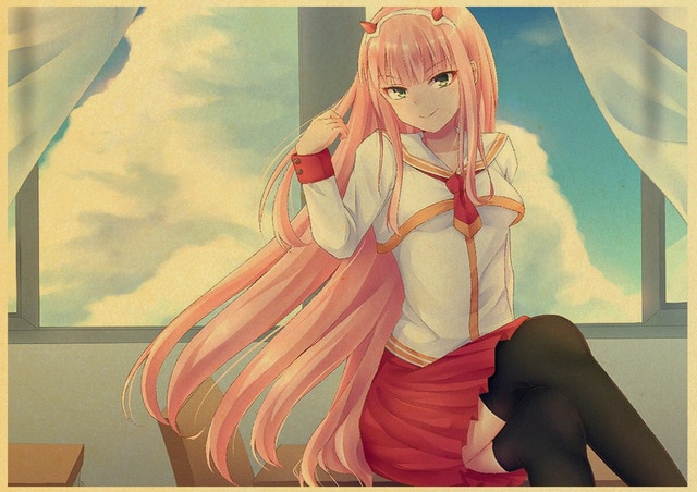 Japanese Anime DARLING in the FRANXX Retro Poster Decoration Bedroom Living Room Kraft Paper Poster High.jpg 640x640 38 - Darling In The FranXX Shop