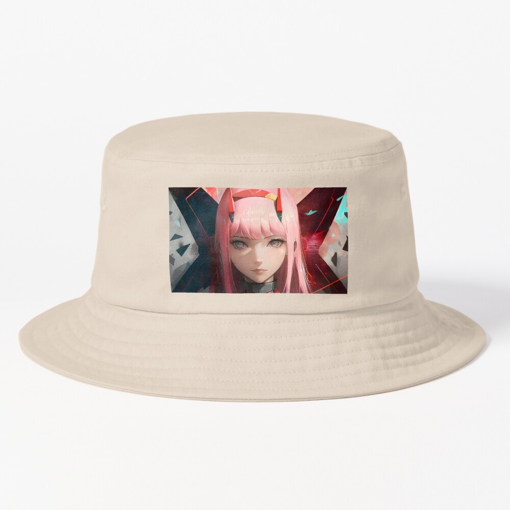 Zero Two | Darling In The Franxx Best Illustration Bucket Hat Official Darling In The FranXX Merch