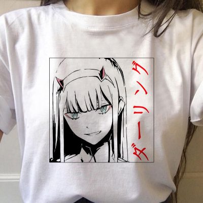 2021 New Women T Shirt Kawaii Zero Two Anime DARLING In The FRANXX Clothes Harajuku Summer - Darling In The FranXX Store