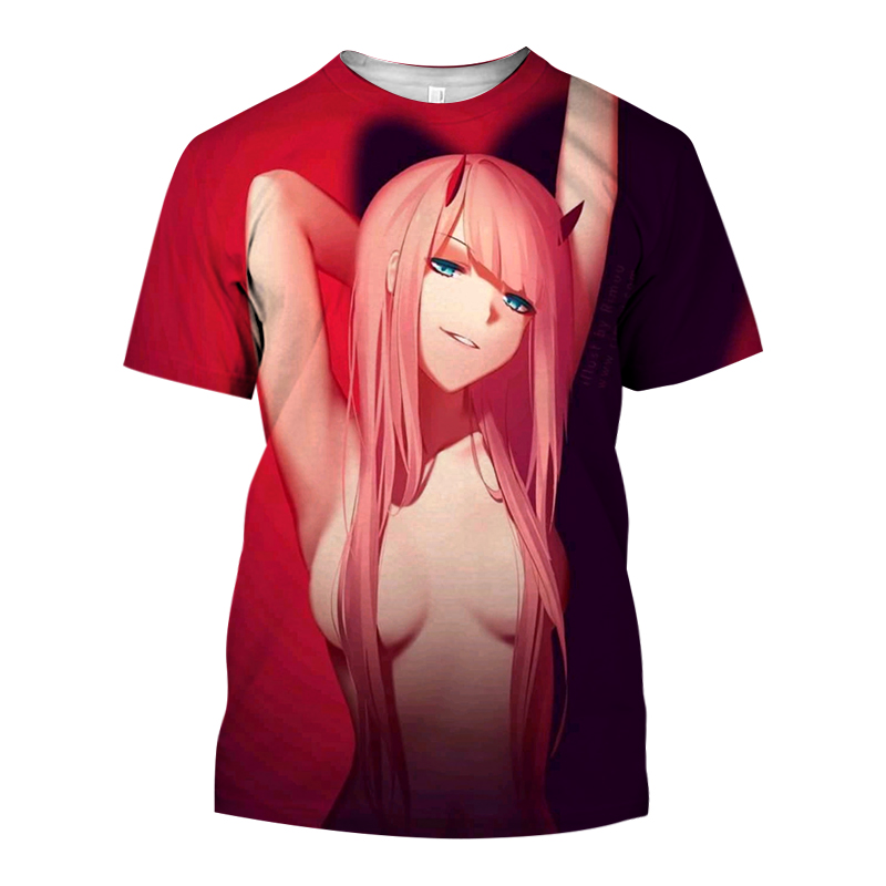 2023 New Summer Popular Menswear Anime Darling In The Franxx Sexy Girl 3D Men T shirt - Darling In The FranXX Shop