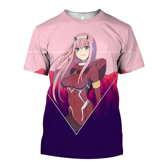 2023 New Summer Popular Menswear Anime Darling In The Franxx Sexy Girl 3D Men T - Darling In The FranXX Shop