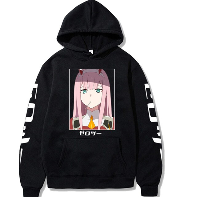 Anime Darling In The Franxx Zero Two Hoodies Harajuku Casual Streetwear Graphic Sweatshirts Oversized Graphic - Darling In The FranXX Shop