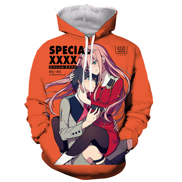 Darling In The Franxx 3D Printed Hoodies Anime Zero Two Men Women Fashion Streetwear Oversized - Darling In The FranXX Shop
