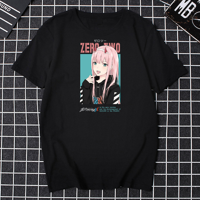 Darling In The Franxx Japanese Anime T shirt Men Kawaii Cartoon Zero Two T Shirt Harajuku 1.jpg 640x640 1 - Darling In The FranXX Shop