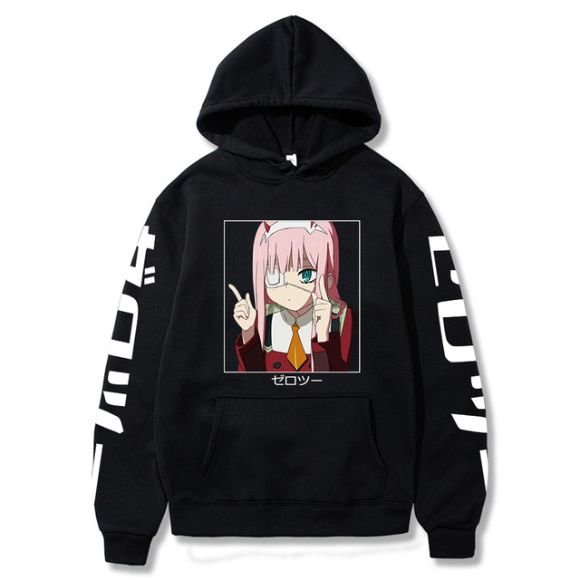 Darling in the Franxx Anime Harajuku Zero TWO Beautiful Girl Print Hoodie 2021 Popular Causal - Darling In The FranXX Shop