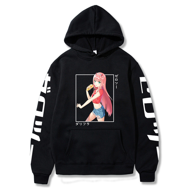 Kawaii Zero Two Hoodie Darling In The Franxx Printed Hoodies Men women Causal - Darling In The FranXX Shop