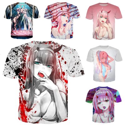 Manga ZERO TWO Shirt 3D Hentai Sexy Lolita Anime Darling In The Franxx T Shirts Men - Darling In The FranXX Store